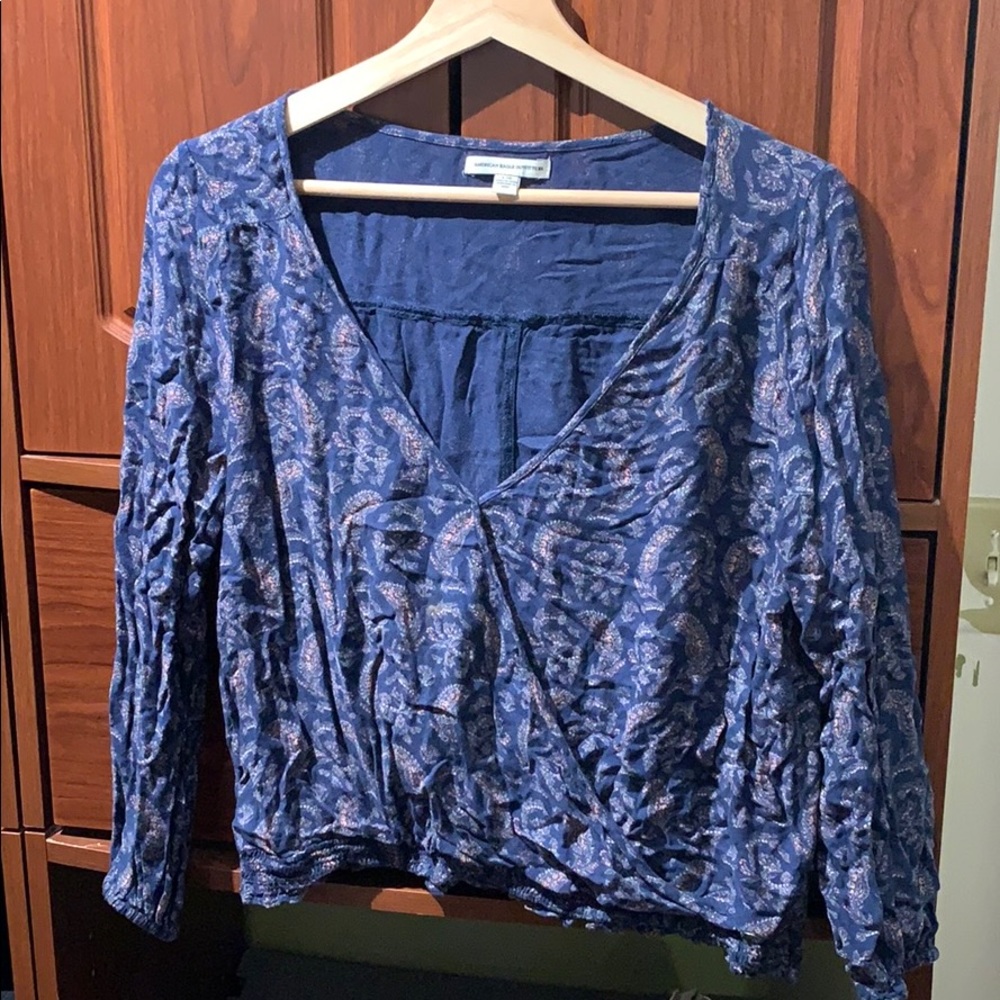 American Eagle long sleeve crop top